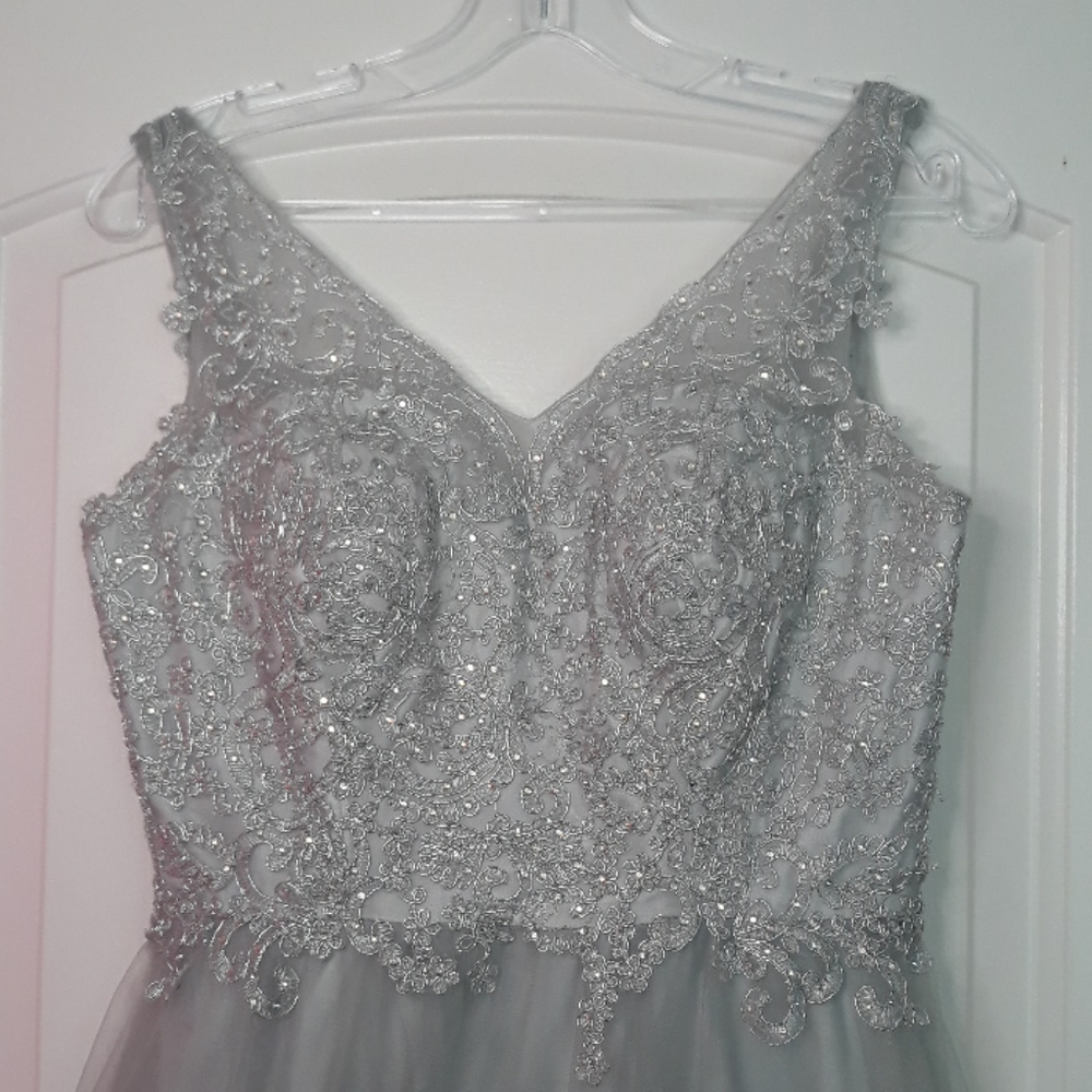 Silver Party Dress - Picture 3 of 11